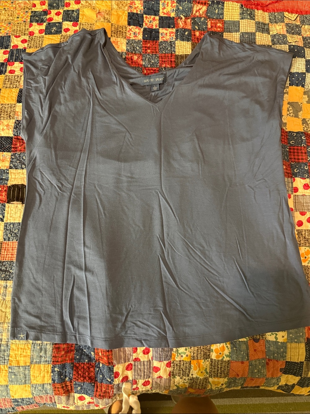 BAREFOOT DREAMS Women’s Lounge Top Large Blue